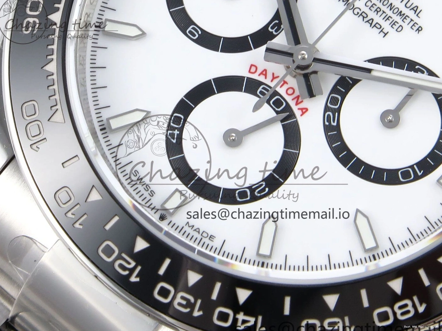 AAA Replica Watches SS SA EWEF 126500 Best White Dial Youthful Bracelet on Steel 1181 Edition Daytona 1:1 904L 0106